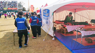 「かすみがうらマラソン兼国際盲人マラソン2019」でトレーナー活動研究会がコンディショニングサポートブースを担当しました